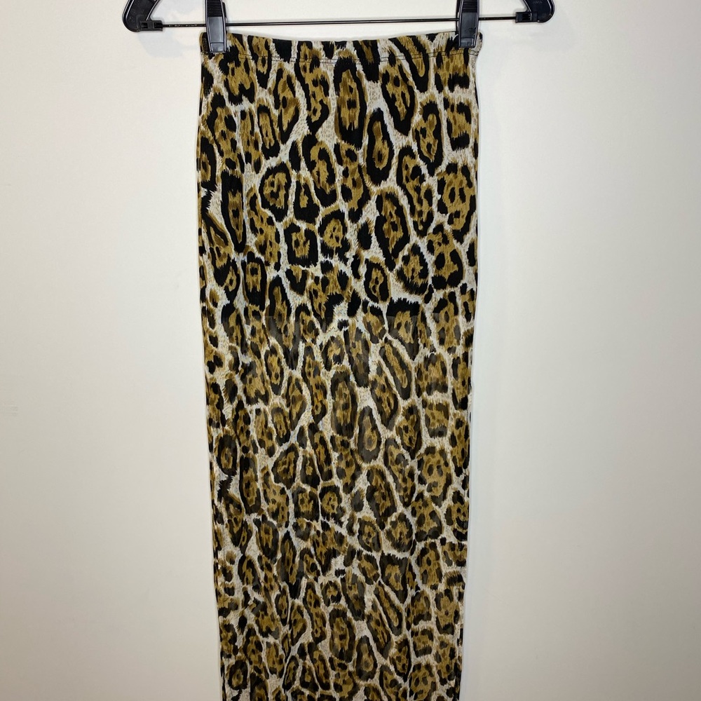 Cheetah print long skirt
